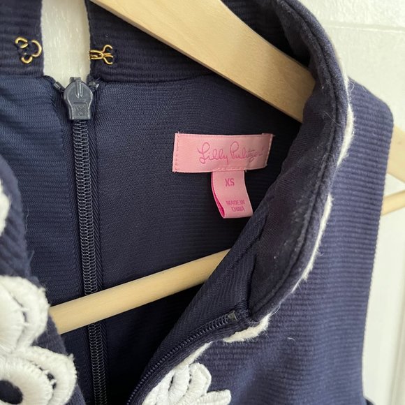 Lilly Pulitzer Navy Blue Callista Shift Dress - Picture 3 of 5